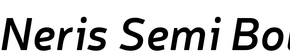 Neris Semi Bold Italic cкачати шрифт безкоштовно